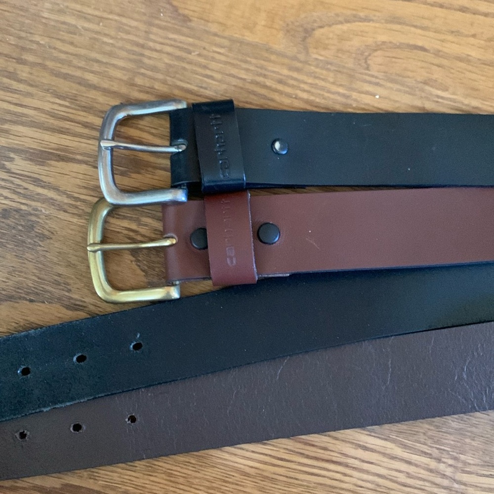 Carhartt Leather Belts Style 2201 Size 46 Brown and Black
